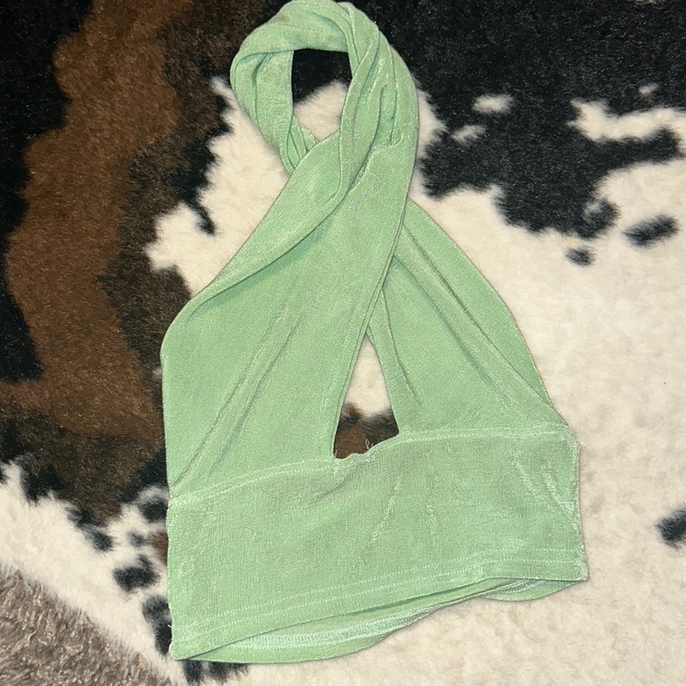 Green Cropped Top
